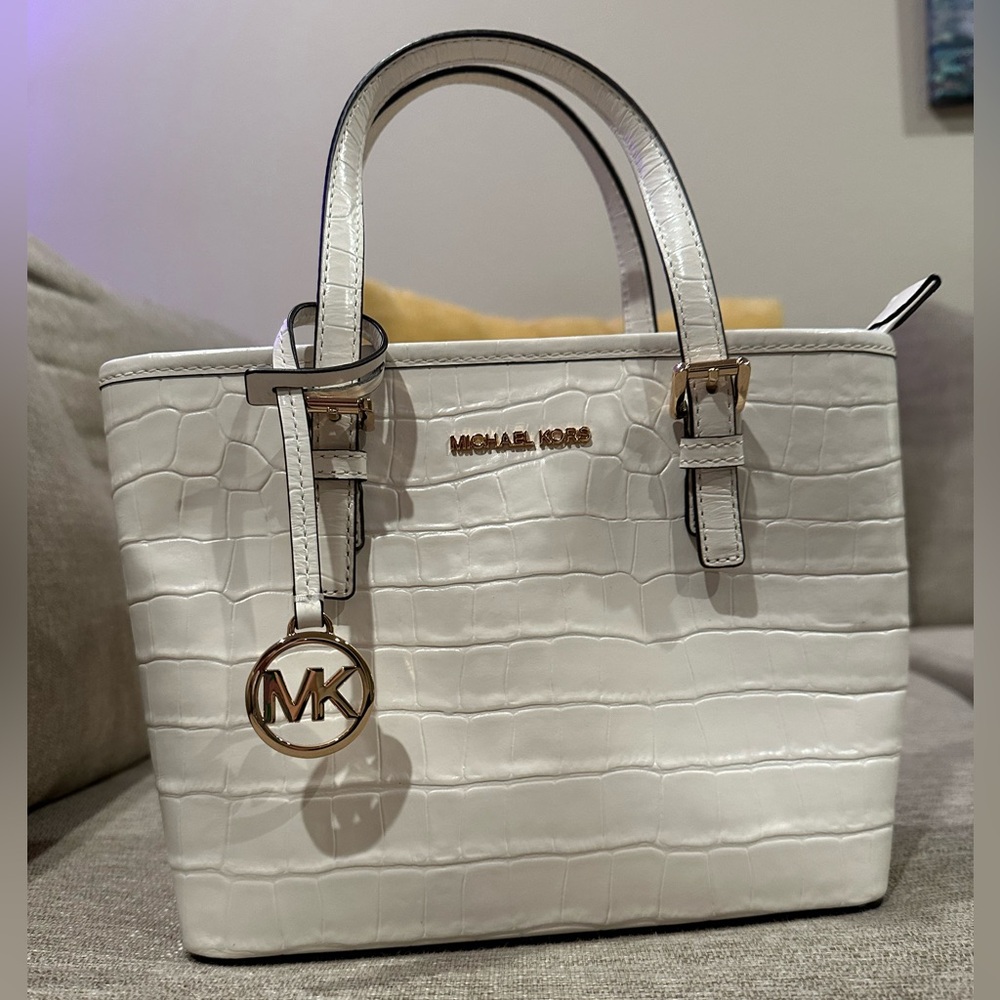 Brand New Mini - Regular Sized Michael Kors Ivory Bag With 3 Compartments!